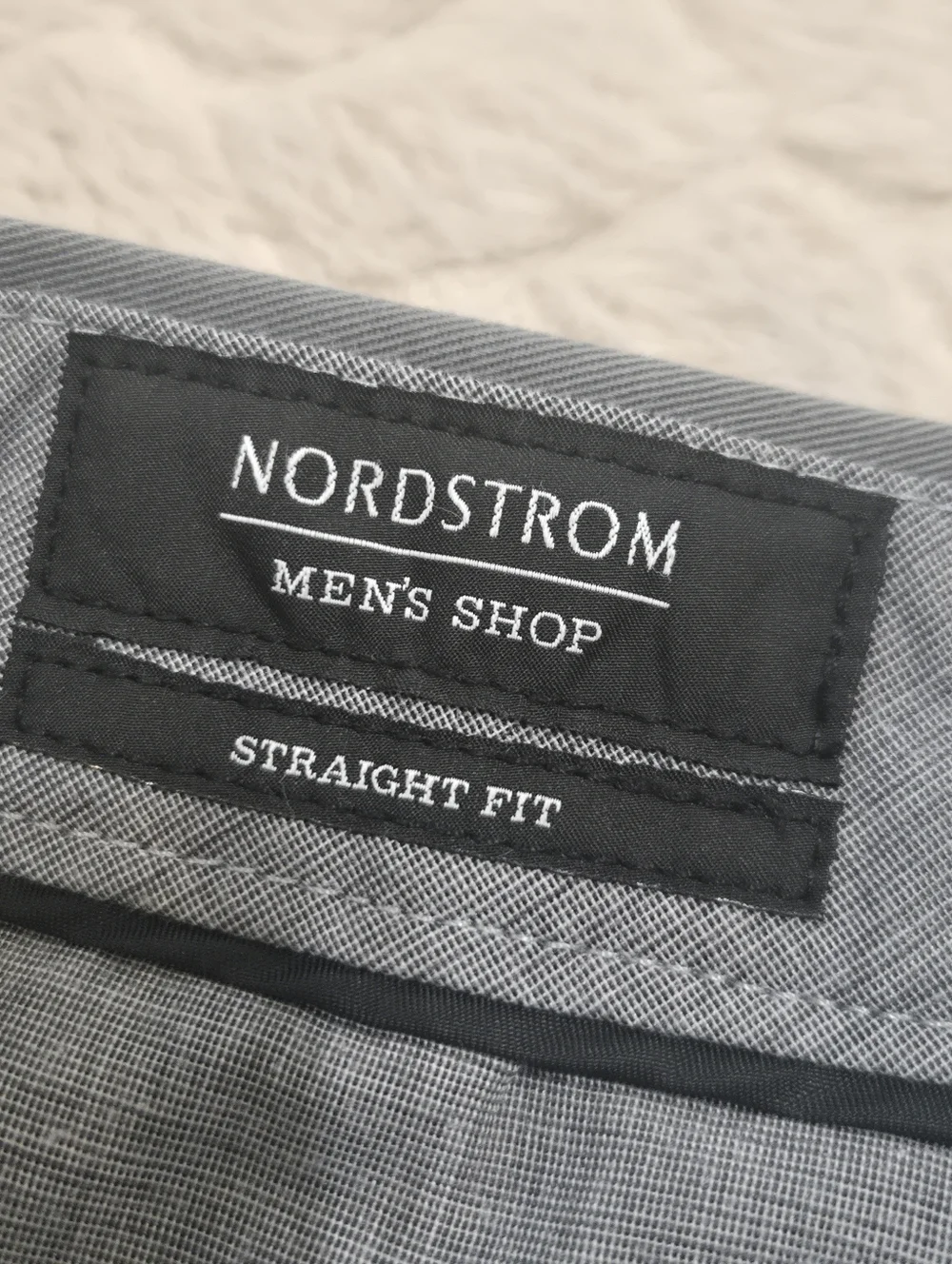 Nordstrom Men's Shop Gray Straight Fit Smartcare Wrinkle-Free Pants, 34x30